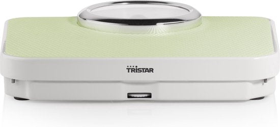 Pèse-personne Tristar WG-2428 - Pèse-personne analogique - Jusqu'à 136 kg - Design vintage - Technologie « Step-on » - Antidérapant - Blanc