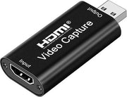 Clé de Capture HDMI vers USB - EarKings - Compatible PlayStation, Xbox, Nintendo, Windows, MAC - noir