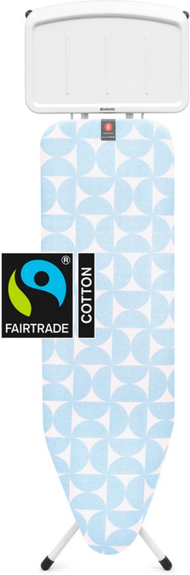 Table à repasser Brabantia Perfect Flow B - avec support pour générateur de vapeur - 124 x 38 cm - Fresh Breeze