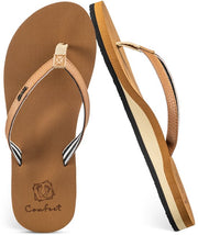 Pantoufles pour dames - Sandales - Marron - Taille 42 - Comfeet