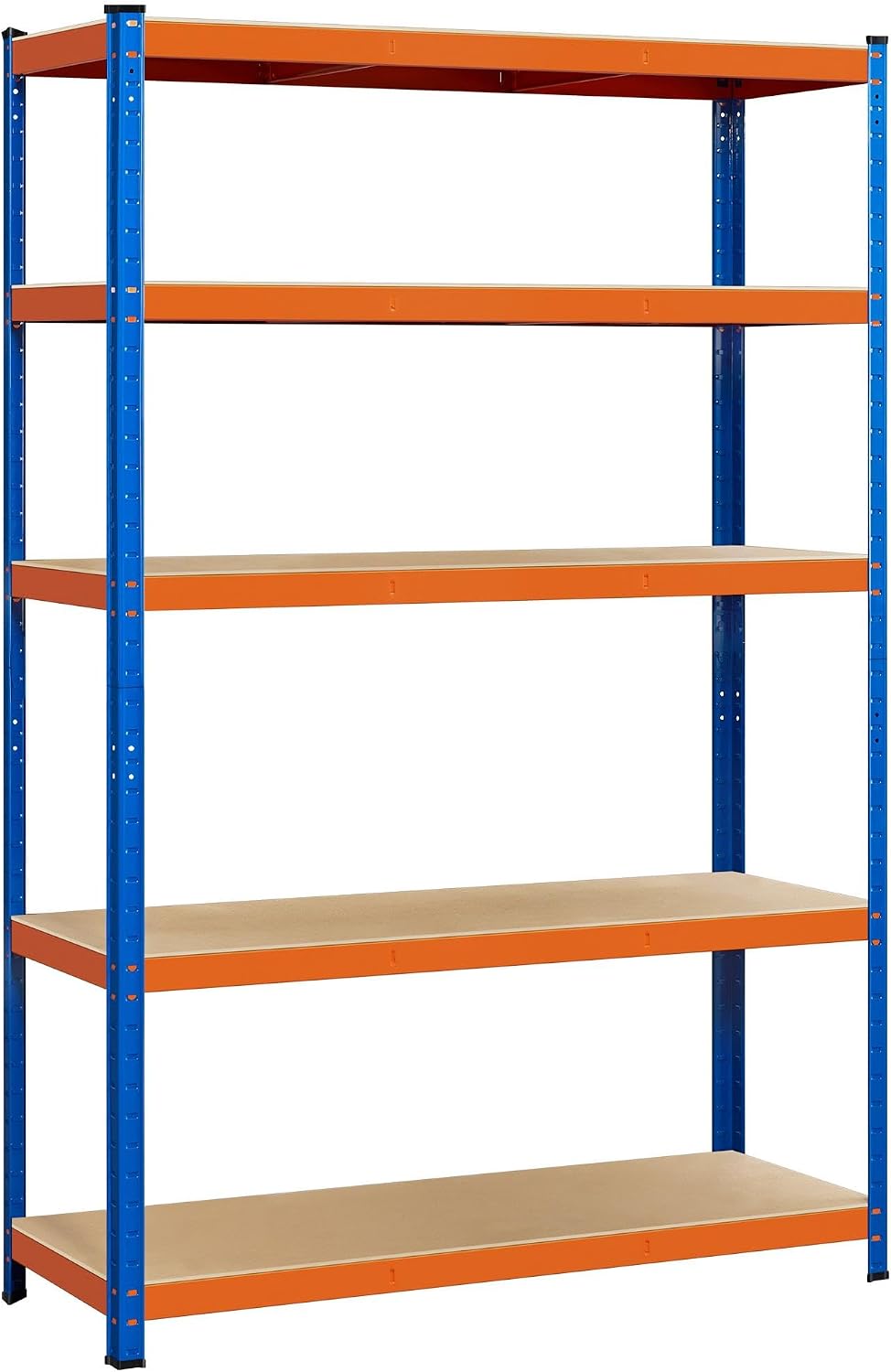 Yaheetech Rayonnage robuste 180 x 120 x 45 cm - Capacité de charge de 875 kg - Orange/Bleu