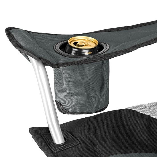 Tectake Chair Basic Camping Chair - Pliable - Gris/Noir