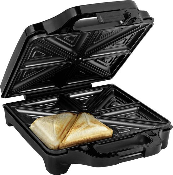 Princess 127006 Appareil à sandwichs Supreme XXL - Appareil à sandwichs XXL - Grande surface de cuisson - Plaques amovibles - 1 600 watts - 4 sandwichs