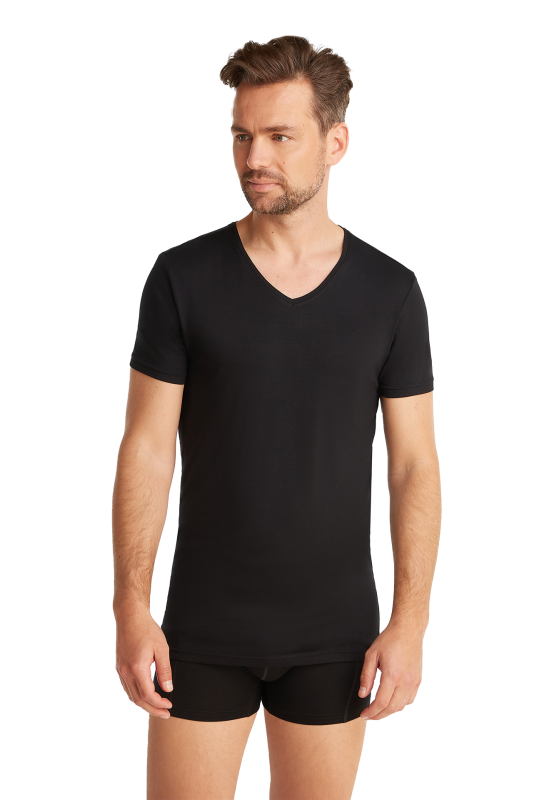 Ten Cate T-shirt col V - noir - Taille M