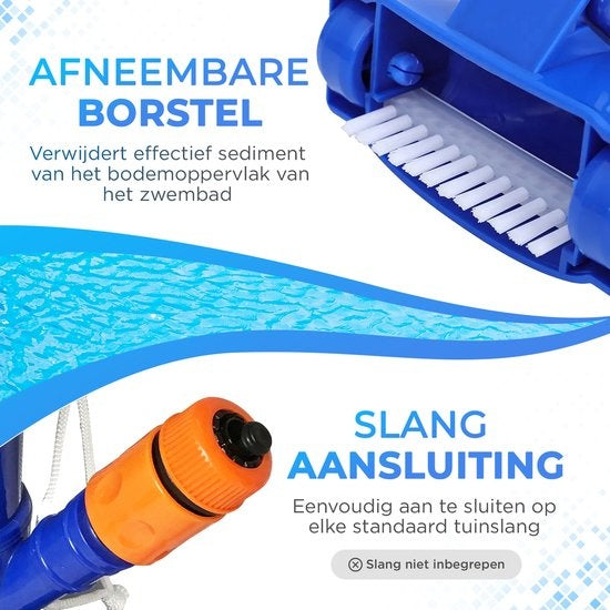 AyeTools Aspirateur de piscine - avec filet de récupération - Bleu