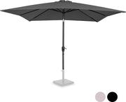 VONROC Premium Parasol à manche Rosolina 280x280cm - Housse de protection incluse - Parasol carré - Inclinable - Toile résistante aux UV - Gris
