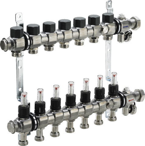 Distributeur de chauffage Viega Fonterra 1005 - 3 groupes - acier inoxydable