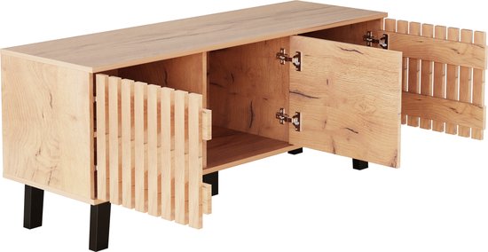 VDD Home - Meuble TV - Meuble TV suspendu - Bois - 130 x 53 x 40 cm - À poser ou à suspendre