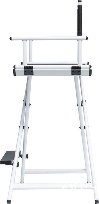VDD – Chaise - Tabouret – Chaise pliante - Chaise de maquillage – Fauteuil de maquillage – Fauteuil de réalisateur – Chaise de coiffure – Tabouret de maquillage – Tabouret de coiffure - Chaise de maquillage - Blanche - Pliable - Avec dossier
