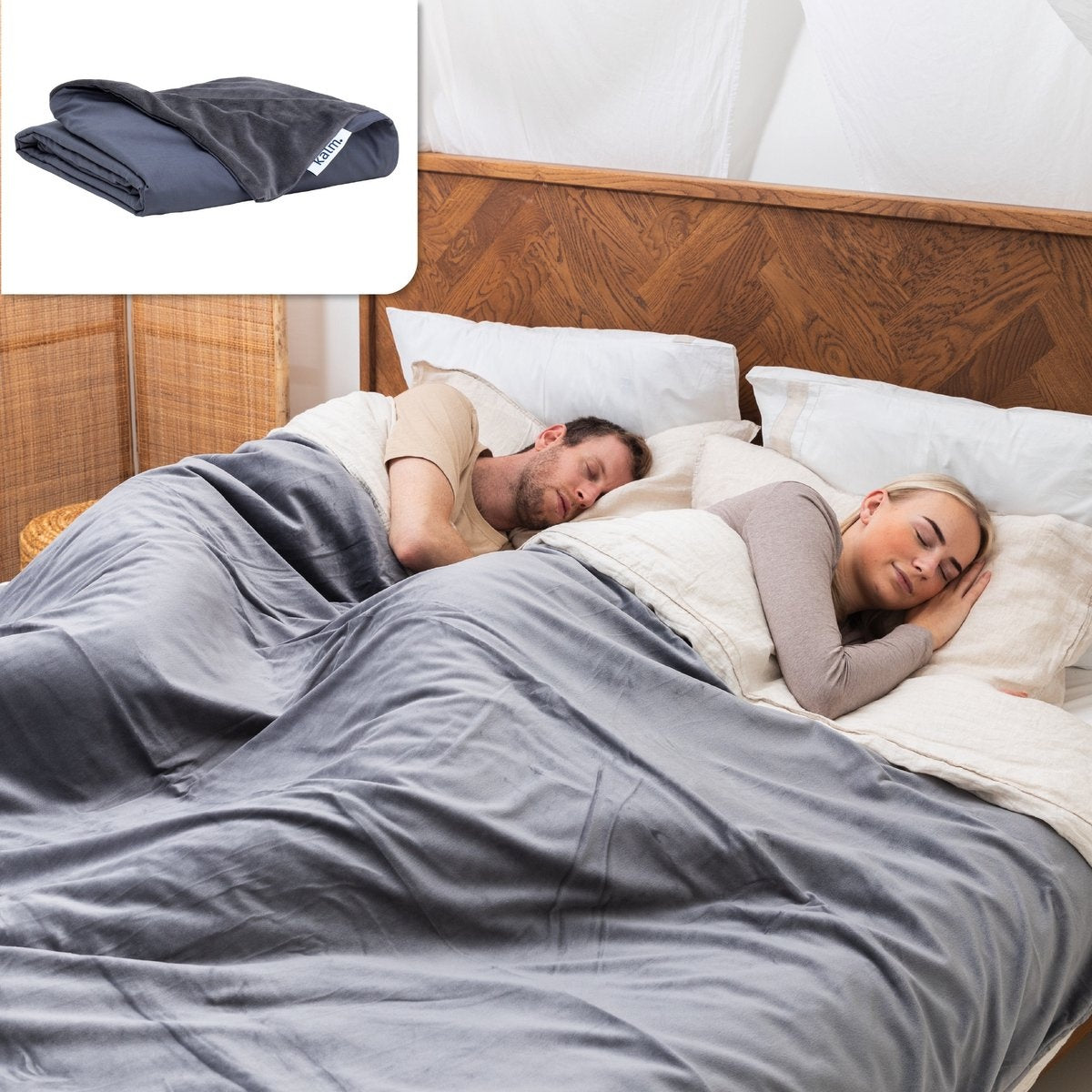 Couverture Kalm 4 saisons 200*220 cm - Gris