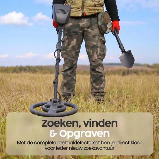 Détecteur de métaux Infinity Goods Pro - Adultes et enfants - Kit complet - Bobine de recherche étanche - Réglable - Professionnel