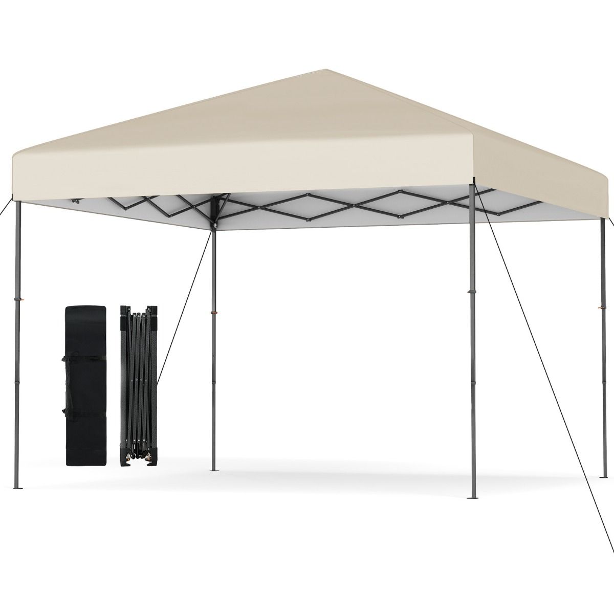 Pavillon pop-up Coast - réglable en hauteur - avec sac de transport - beige - 295 x 295 cm