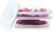 Lot de 2 boîtes Tupperware Cool Stackables - Boîtes empilables pour conserver la charcuterie et le fromage - 2 200 ml - 26 x 17,5 x 13,9 cm - Transparentes