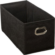 Panier de rangement 5Five / panier pour armoire - noir - lin - 7 litres - 31 x 15 x 15 cm - Boîte de rangement - Paniers pour armoires à compartiments