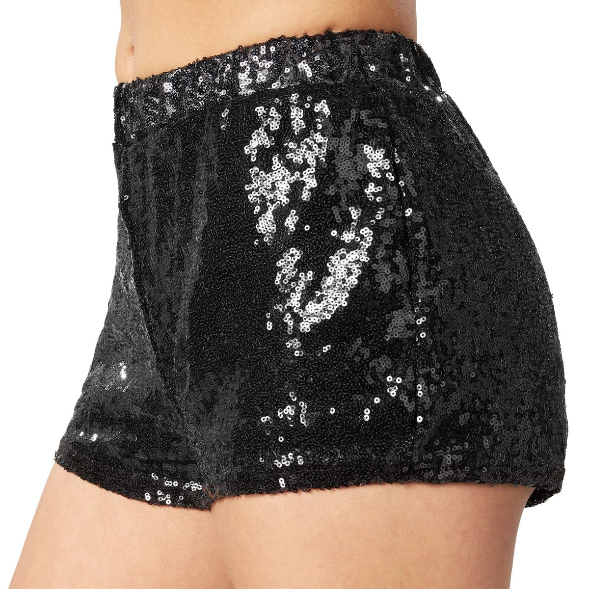 Short à paillettes noir - taille S - longueur 28 cm