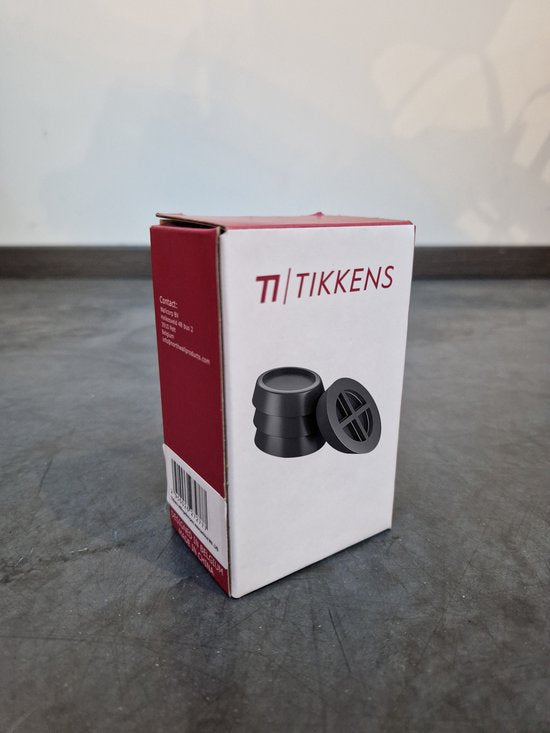 TIKKENS Amortisseurs de vibrations lave-linge/sèche-linge - Lot de 4 pièces - Tapis anti-vibrations - Pieds de sèche-linge - Amortisseur - Anti-vibrations - Caoutchouc antidérapant - Noir