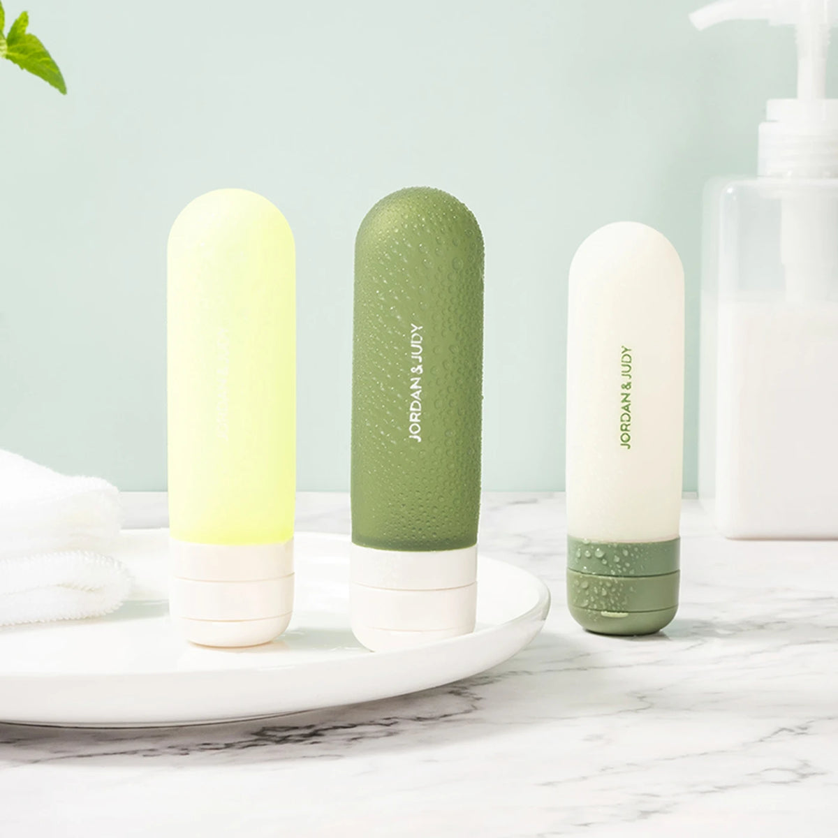 JORDAN&JUDY Flacons de voyage rechargeables en silicone - 50 ml - Réutilisables, étanches