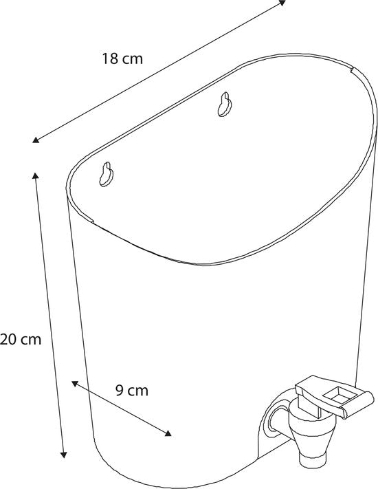 Réservoir d'eau AXI avec robinet, vert – Distributeur d'eau pour cuisine jouet ou cuisine de sable – 0,7 litre – À partir de 3 ans