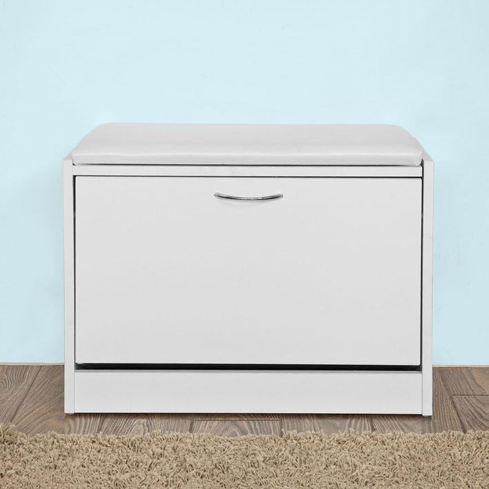 SoBuy FSR16-W Rangement pour chaussures | Blanc | MDF | 60 X 30 X 48