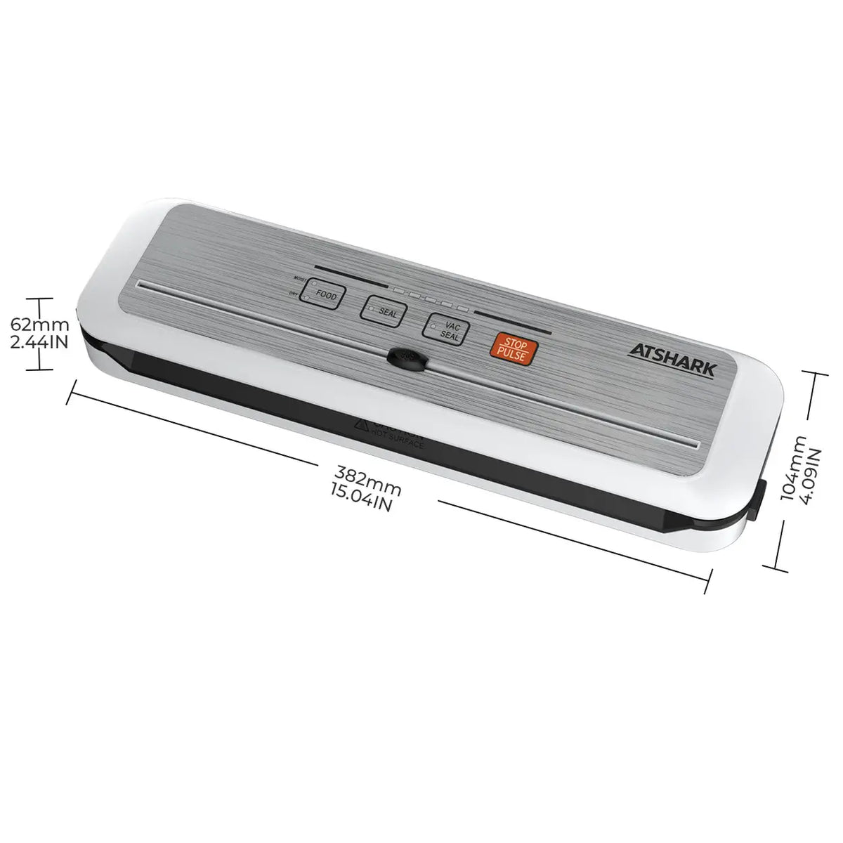 Machine sous vide ATSHARK 5-en-1 – Écran tactile haute pression, rapide et pratique, 50 sachets sous vide inclus, idéale pour la conservation des aliments à la maison, blanche, VS6621