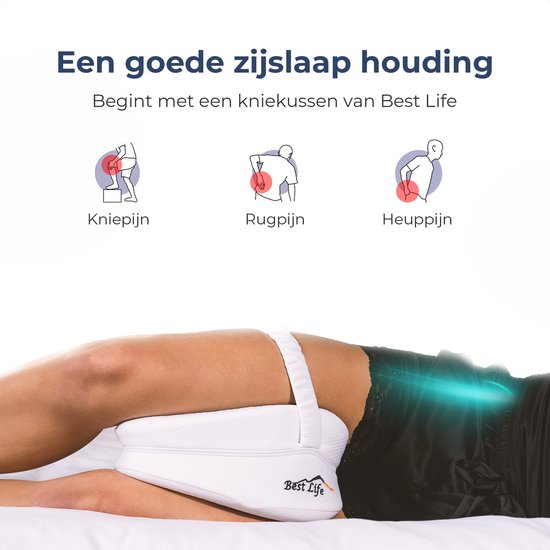 Best Life Coussin de genou pour les dormeurs latéraux - Coussin de jambe Orthopédique