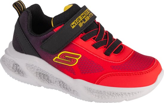 Skechers Meteor-Lights - Krendox 401495N-RDBK, pour garçon, Rouge, Baskets, Chaussures de sport, pointure : 25