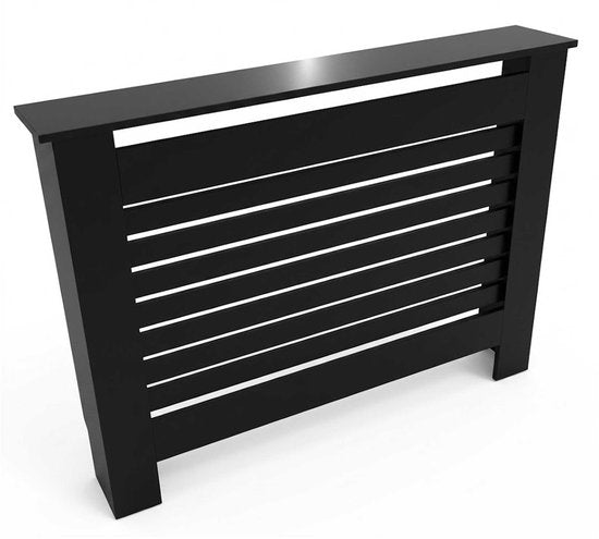 VDD - Habillage de radiateur - Décoration de chauffage - Noir - 111,5 x 19 x 82 cm