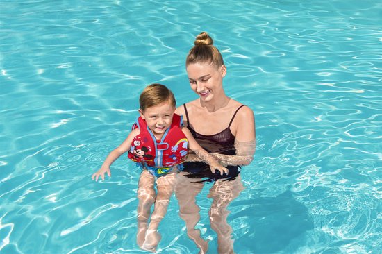 Bestway Disney Mickey Mouse Gilet UPF 50+ 51 cm, de 1 à 3 ans, piscine et plage 09101