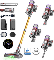 Aspirateur balai sans fil Monsga X Uninellhome UV5 – 60 000 Pa – Jusqu'à 65 min – Tient debout tout seul – Filtration à 7 niveaux – Écran tactile LED