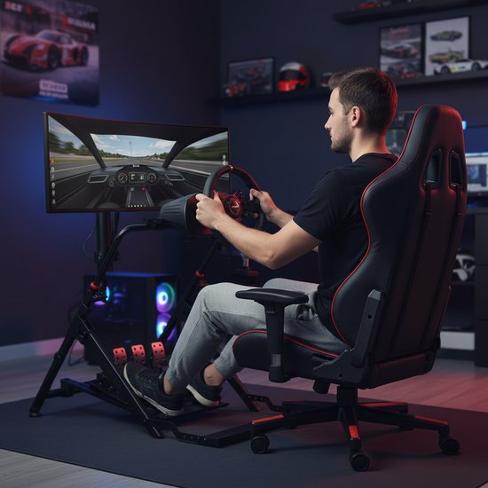 VDD Gaming - Sim racing - Support de volant - Cockpit de sim racing - Pliable