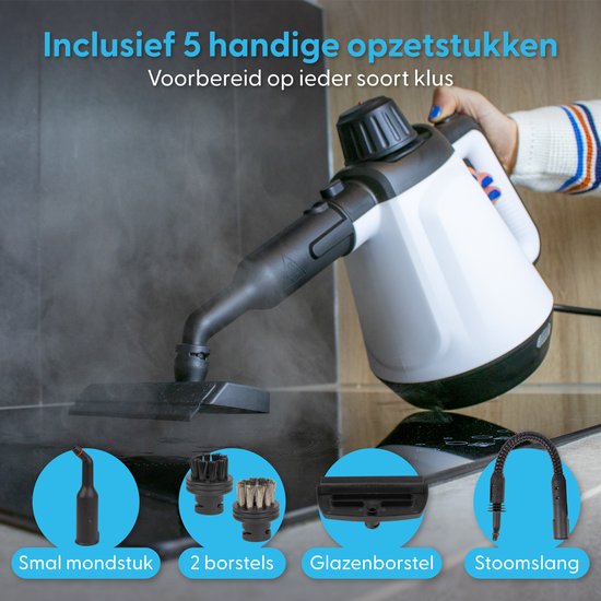 Nettoyeur vapeur portatif Ølven - 5 en 1 - Nettoyeur vapeur - Nettoyeur de taches - 450ML - 1200W