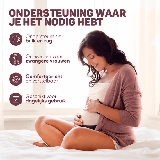 Vulpes Goods® Babycare - Bande abdominale de grossesse - Ceinture de grossesse ajustable - Bande abdominale de grossesse - Invisible et respirante - Soutien abdominal et dorsal - Taille XL - Bande pelvienne - Ceinture de grossesse - Soutien pelvien - Sac
