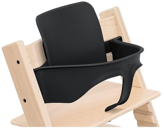 Kit bébé Tripp Trapp de Stokke, noir - transforme la chaise Tripp Trapp en chaise haute - Assise amovible pour les enfants de 6 à 36 mois - Compatible avec les modèles Tripp Trapp commercialisés après mai 2006