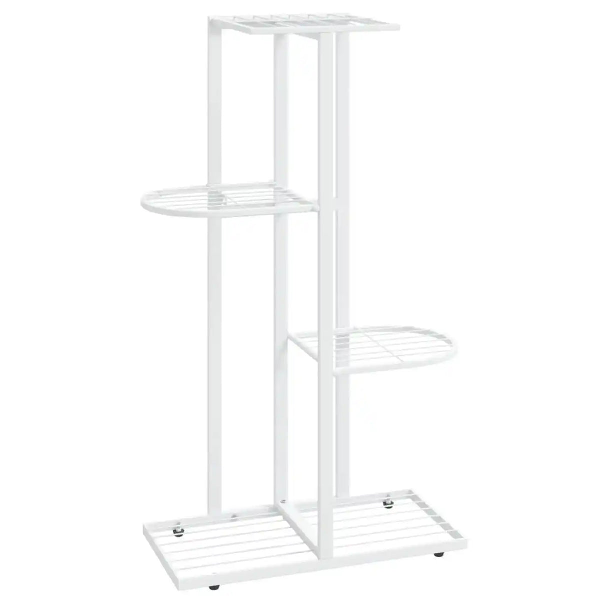 Étagère à plantes MINGHOU à 4 niveaux - Blanche - 22 x 43 x 76 cm - Métal, pour l'intérieur et l'extérieur