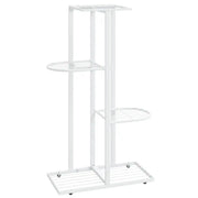 Étagère à plantes MINGHOU à 4 niveaux - Blanche - 22 x 43 x 76 cm - Métal, pour l'intérieur et l'extérieur