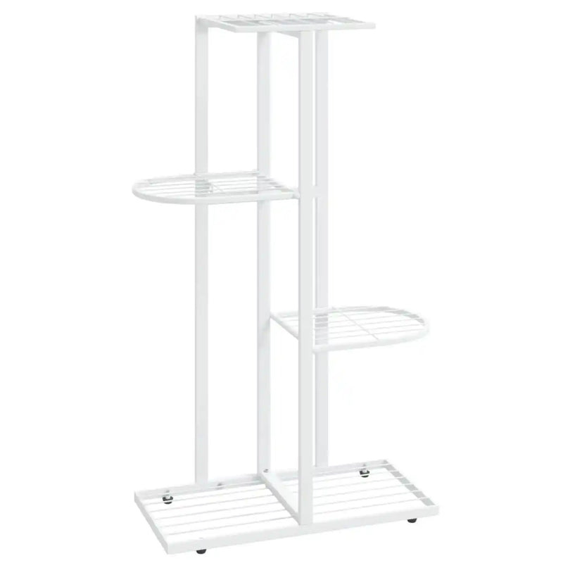 Étagère à plantes MINGHOU à 4 niveaux - Blanche - 22 x 43 x 76 cm - Métal, pour l'intérieur et l'extérieur