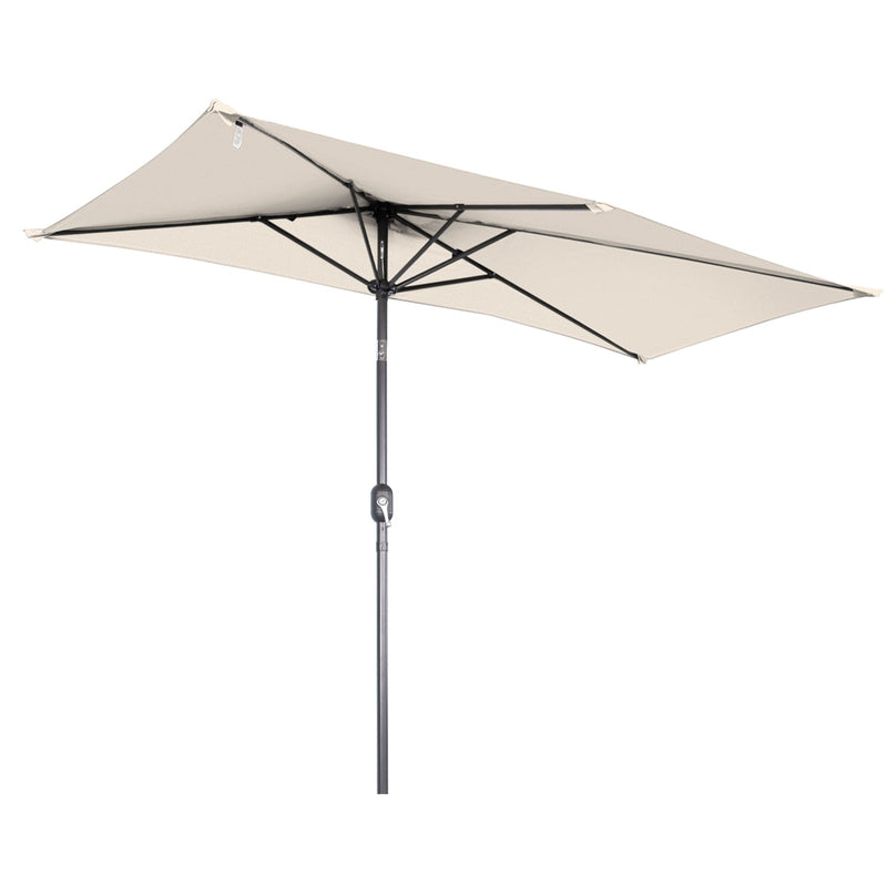 Parasol demi-circulaire Angel Living 235 x 122 cm - crème