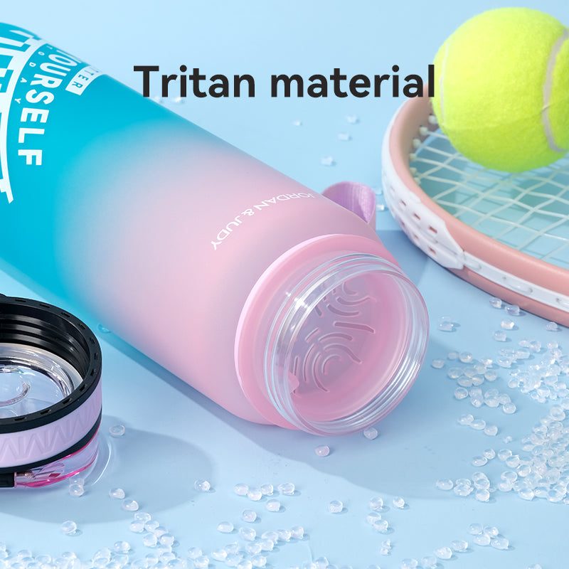 Gourde de sport Jordan & JUDY en Tritan - 1 000 ml - dégradé rose