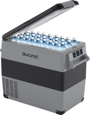 Glacière électrique à compresseur Auronic - 49.5L - Chargeur voiture 12V Prise de courant 230V - Gris