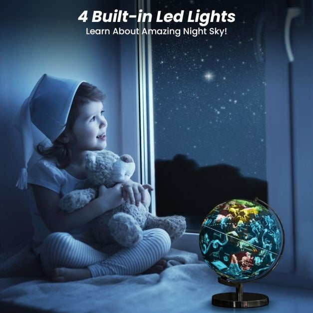 Coast Illuminated globe - Globe lumineux avec constellations - 23 cm - Bleu