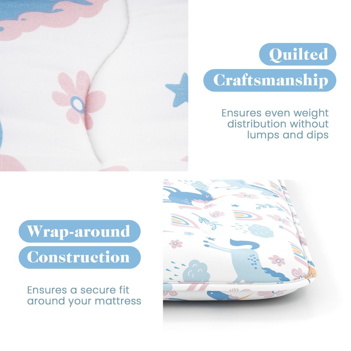 Matelas futon Coast - housse lavable - sac de transport inclus - coloré 140 x 200 cm