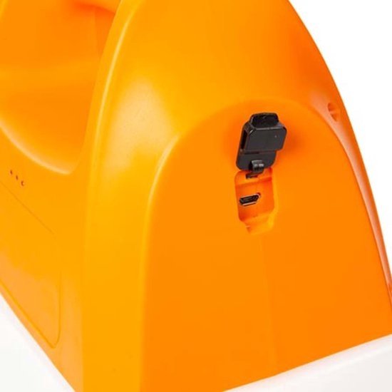 Pulvérisateur Toolland, électrique, batterie rechargeable, lance télescopique, buse réglable, sangle d'épaule, 6 litres, blanc/orange/noir