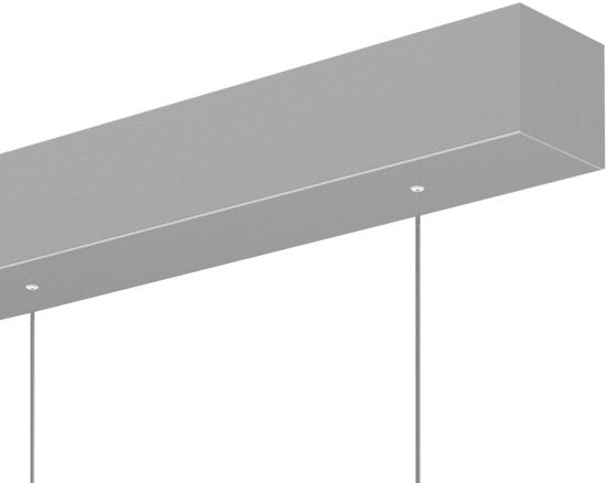 Suspension Bande 4906ST couleur acier, hauteur réglable de 50 à 125 cm, style moderne, avec composants électroniques et éléments métalliques, marque Steinhauer