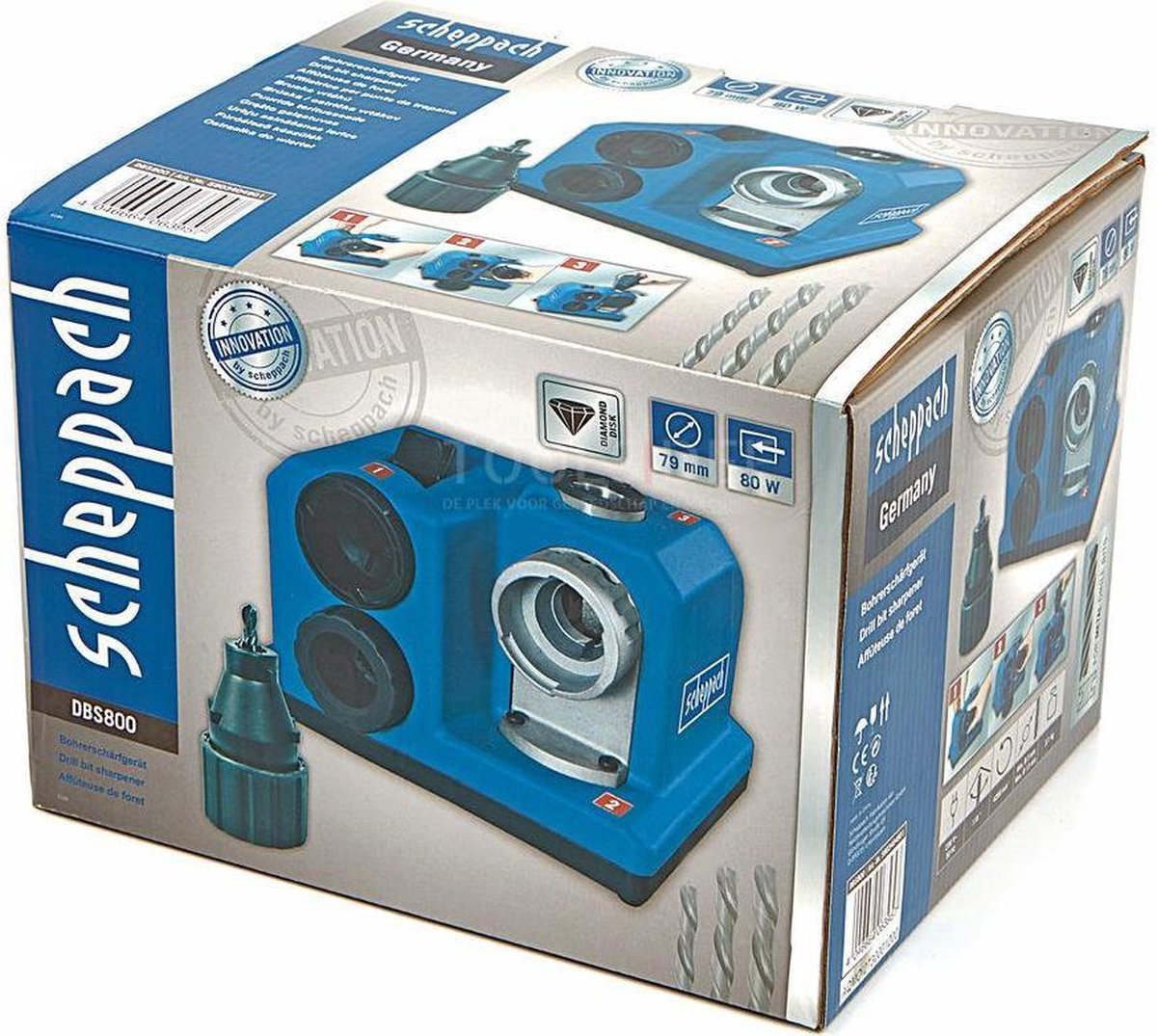 Scheppach DBS800 Meuleuse de perçage - 80W