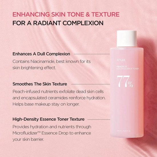 Anua - Tonique à l'essence de niacine Peach 77 - 250 ml