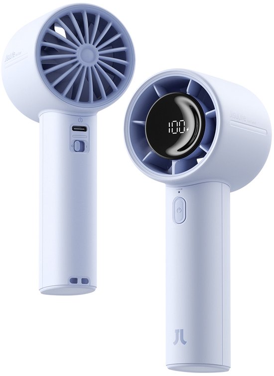 Ventilateur portable Jisulife 10S - Écran LED - 5 000 mAh - Bleu
