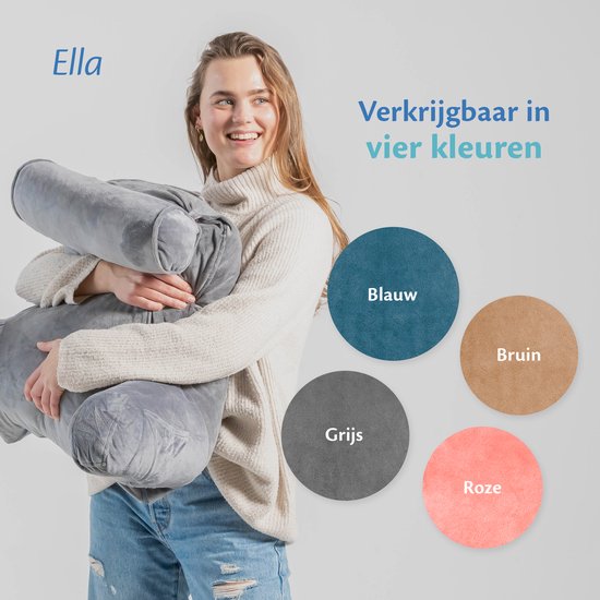 Coussin de lecture Ella XL - Coussin de relaxation en mousse à mémoire de forme pour le lit - Coussin d'assise avec soutien de la nuque et du bas du dos - Bookseat - Velours rose corail