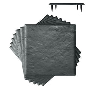 Coast Stepping Stones Grey - Lot de 8 dalles de jardin avec 32 piquets de sol - 39.5 x 39.5 cm