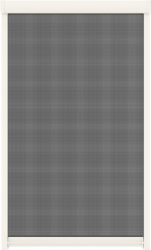 Moustiquaire enroulable Livn Plus 90 x 155 cm, blanche - Système d'enroulement automatique avec amortisseur - La toile s'enroule dans un caisson - Montage à l'intérieur ou à l'extérieur