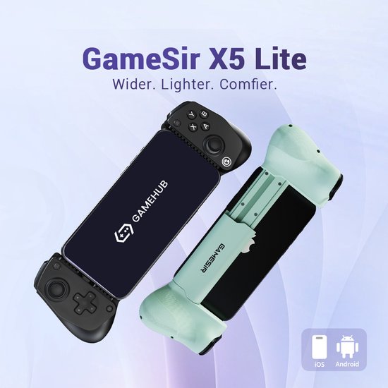 GameSir X5 Lite - Manette pour téléphone - Légère - iPhone 16/15/iPad mini/Android - Wassabi
